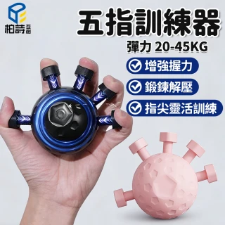 【柏詩互創】五指握力器-2入 彈簧握式指力器 鷹爪式握力器 （五角紋設計 彈力充沛 可水洗 小巧便攜）