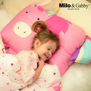 【Milo&Gabby】動物好朋友-超細纖維防蹣銀離子大枕心+枕套組(EMILY獨角獸)