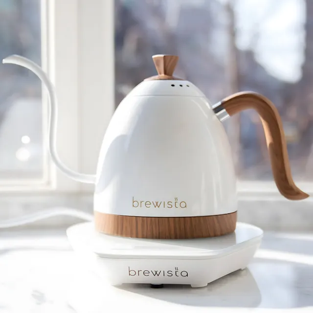 【Brewista】鵝頸智慧溫控壺 V3 Pro (600ml－珍珠白-白底座)