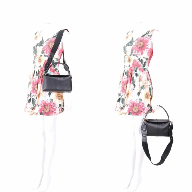 【TOD’S】TODS Timeless T Case 小牛皮可拆織帶斜背 手提包-附萬用包 黑色(義大利手工皮革)