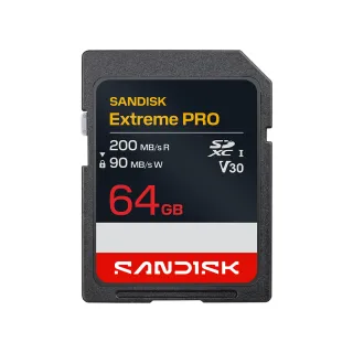 【SanDisk 晟碟】SANDISK Extreme PRO® SD UHS-I 64GB 記憶卡(公司貨)