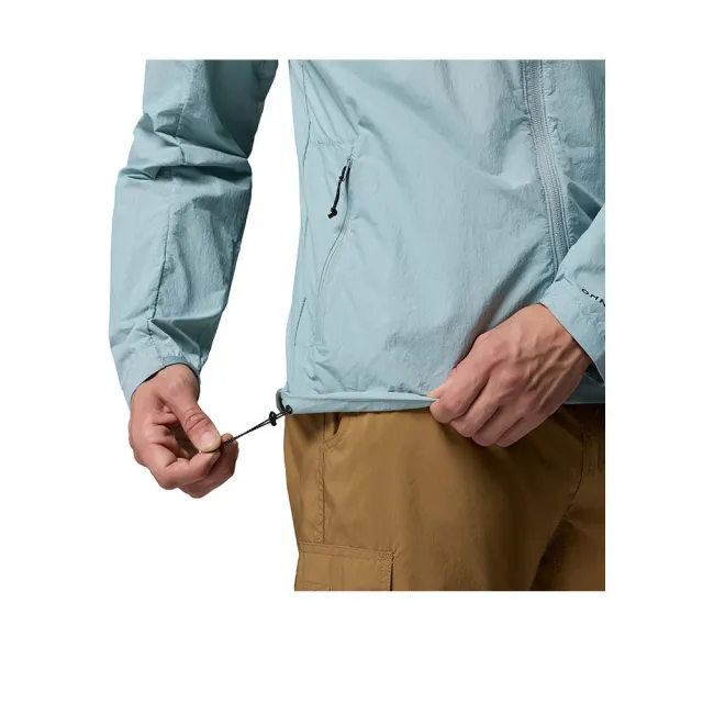 【Columbia 哥倫比亞】男款-超防曬UPF50防潑水風衣-Loop Trail ™ II Windbreaker-霧綠色(UWE94840MG/KS)