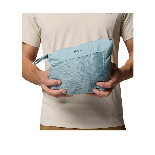 【Columbia 哥倫比亞】男款-超防曬UPF50防潑水風衣-Loop Trail ™ II Windbreaker-霧綠色(UWE94840MG/KS)