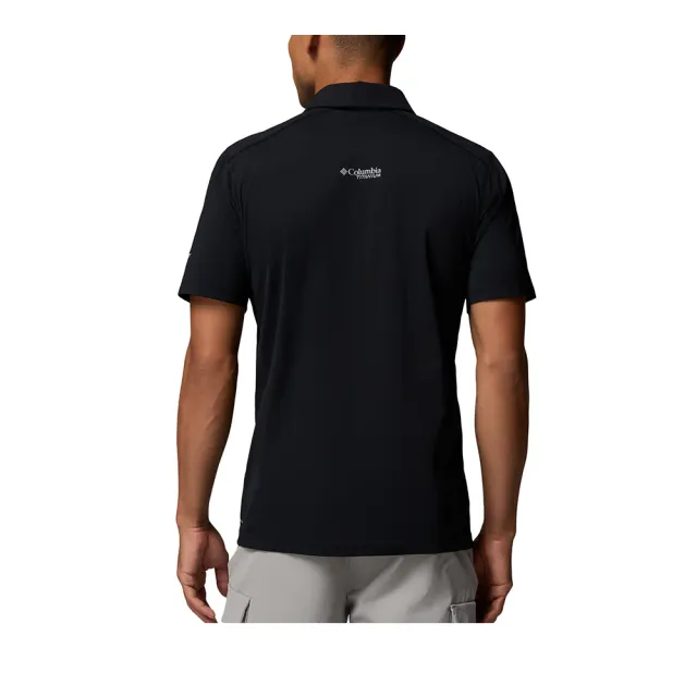 【Columbia 哥倫比亞】男款-超防曬UPF50酷涼快排短袖POLO衫- Diamond Peak Pro™Polo-黑色(UAE85290BK/KS)