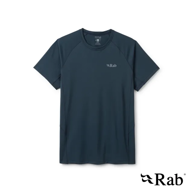 【RAB】Sonic Tee 短袖輕量抗臭排汗衣 男款 鯨魚灰 #QCC55