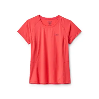 【RAB】Sonic Tee Wmns 短袖輕量抗臭排汗衣 女款 槿紅 #QCC56