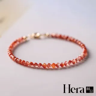 【HERA 赫拉】天然南紅瑪瑙冰飄櫻桃紅極細手串 H115041503(天然 南紅瑪瑙 冰飄 櫻桃紅 極細 手串 手鍊)