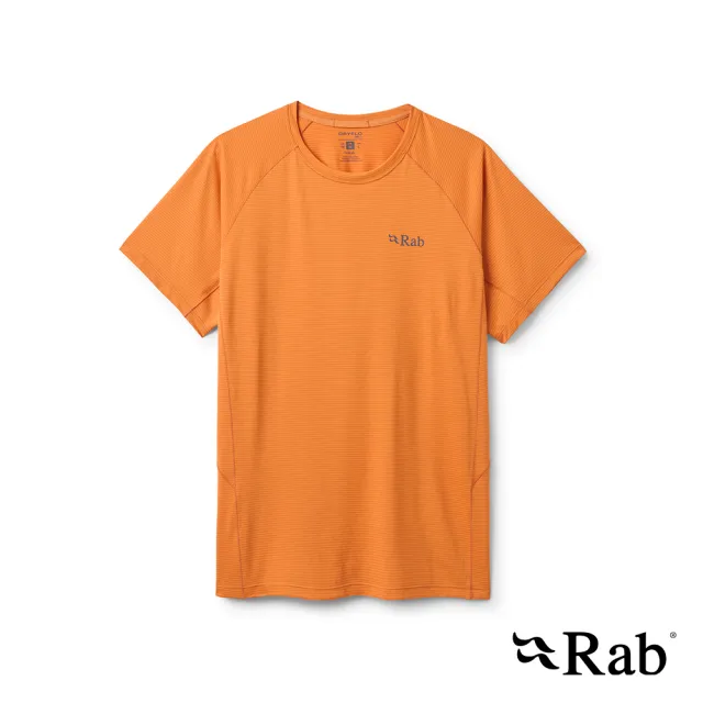 【RAB】Sonic Tee 短袖輕量抗臭排汗衣 男款 深梅爾巴橘 #QCC55