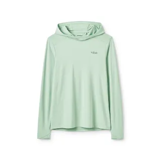 【RAB】Force Hoody 長袖防曬抗臭連帽排汗衣 女款 無花果綠 #QCC21