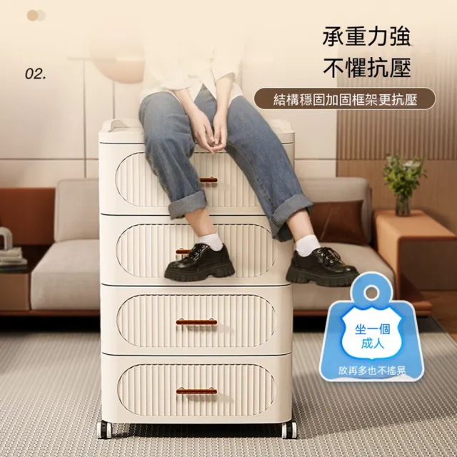 【XINGMU 興沐】抽屜式加厚客廳收納櫃（整理櫃/儲物櫃/收納櫃/防塵）