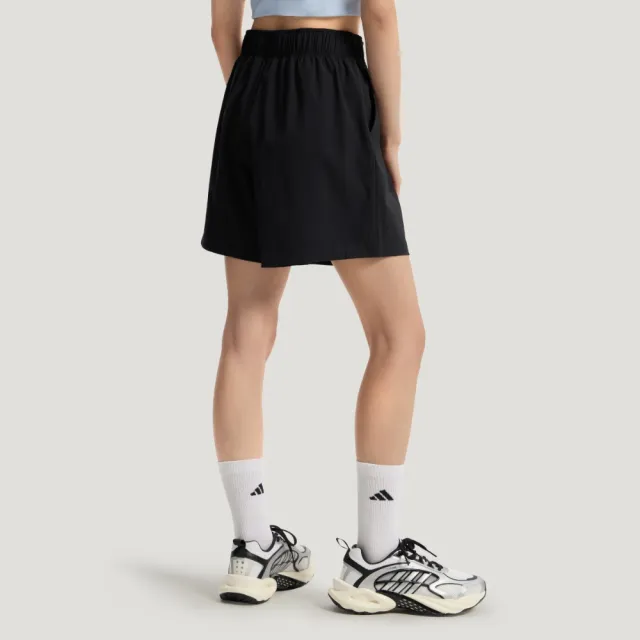 【adidas 愛迪達】FAV WV SHO 黑 女 寬短褲 休閒褲 短褲 女 運動褲 KS5321