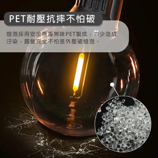 【TAS CAMP】G40 LED防水 露營燈串(露營燈 復古燈串 裝飾燈串 造型燈串 露營燈條 串燈)