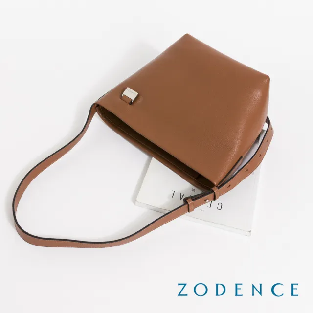 【ZODENCE 佐登司】EASE進口真皮肩背水桶包-多色(hobo包/單肩包)