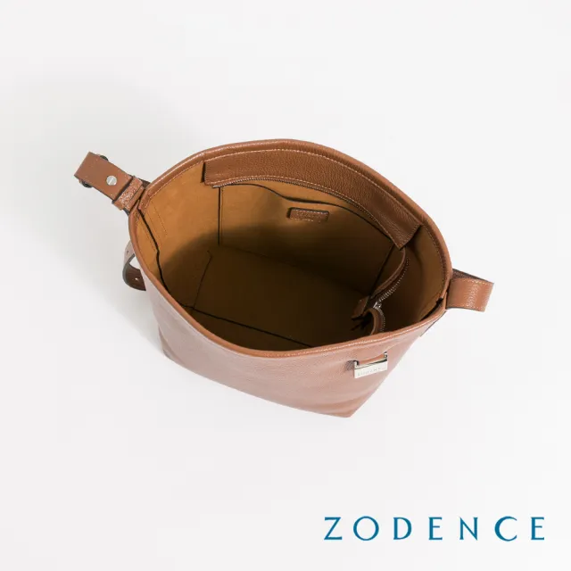 【ZODENCE 佐登司】EASE進口真皮肩背水桶包-多色(hobo包/單肩包)