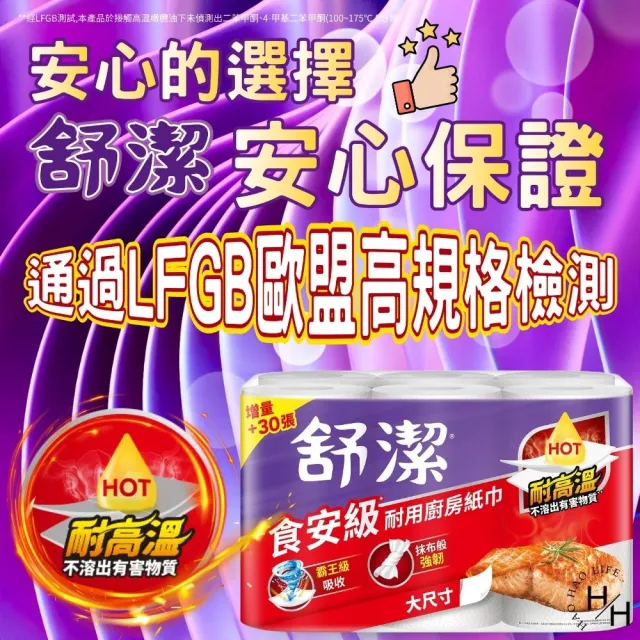 【Kleenex 舒潔】2串組-食安級耐用廚紙(紅色)-大尺寸(65組x6卷/串)