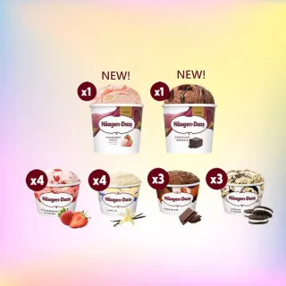 【Haagen-Dazs 哈根達斯】新經典迷你杯16入組 (全新組合 新口味上市 甜點饗宴)