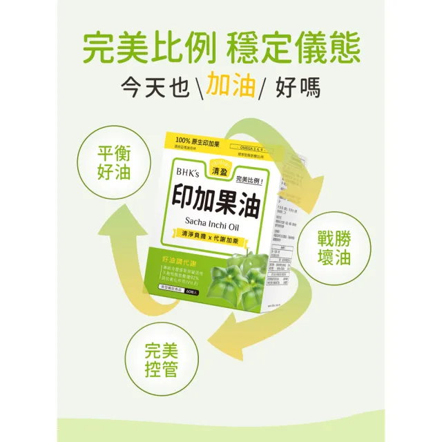 【BHK’s】印加果油 軟膠囊 3盒(60粒/盒)