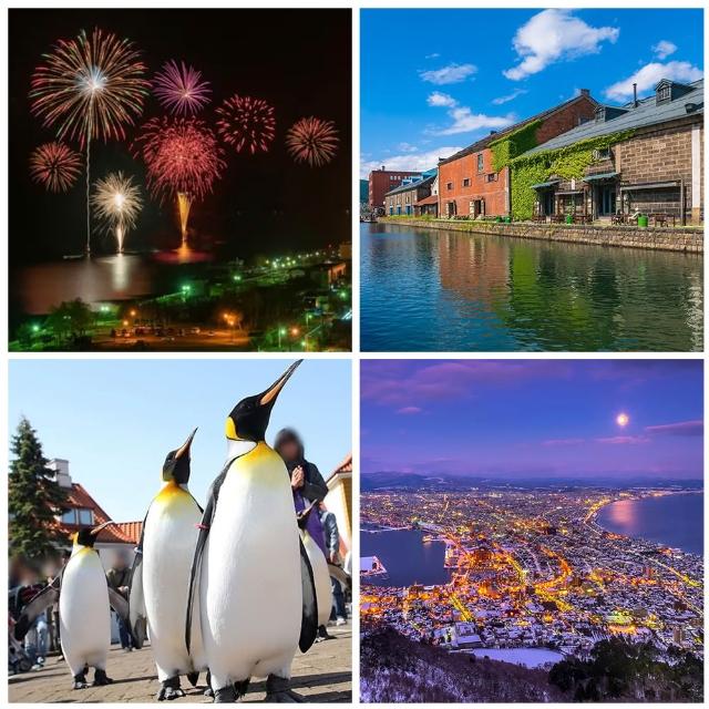 【喜鴻假期】★夏之祭典北海道５日★薰衣草花田、洞爺湖畔花火、企鵝遊行、函館夜景、浪漫小樽
