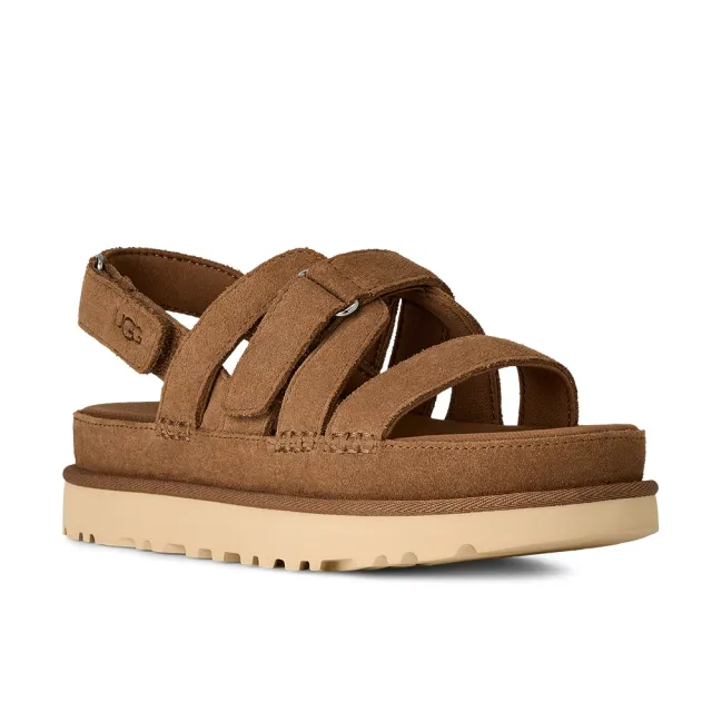 【UGG】涼鞋女鞋 麂皮 魔鬼氈 Goldenstar Gleam 栗子棕 UG1175122CHE