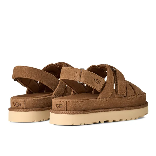 【UGG】涼鞋女鞋 麂皮 魔鬼氈 Goldenstar Gleam 栗子棕 UG1175122CHE