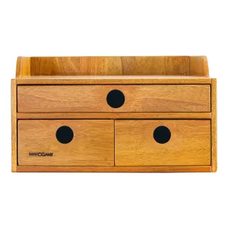 【Mahogany 瑪荷尼家具】免組裝 35X25X20 三抽文件盒  全原木桃花心木  辦公用品  ART-E22