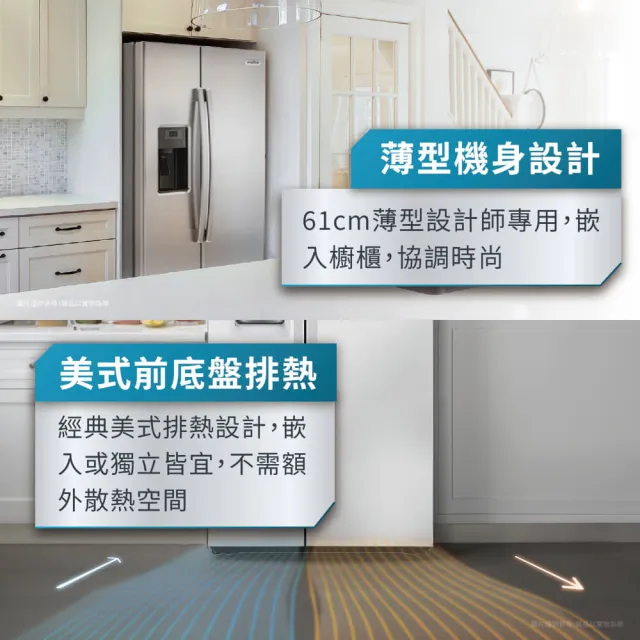 【GE 奇異】mabe美寶702L薄型對開門冰箱(不鏽鋼 MNM22LGKFSS)