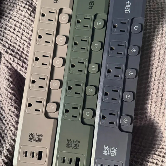 【+886】極野家 5開5插1USB+2Type C PD 35W 快充延長線2.7米 V2 HPS2553 (3色可選)台灣製 手機快充
