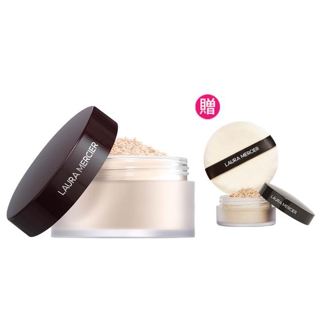 【LAURA MERCIER 蘿拉蜜思】煥顏透明蜜粉29g超殺組(冠軍蜜粉/定妝散粉)