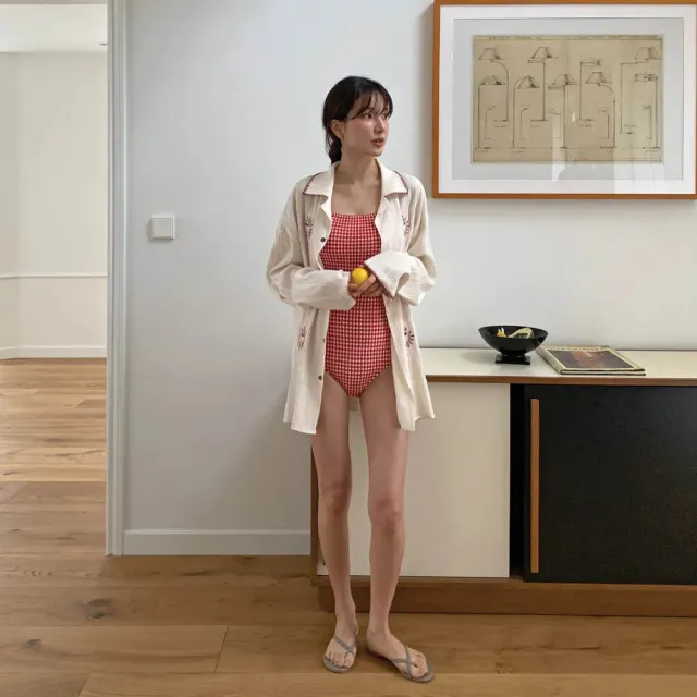 【SeasonsBikini 】正韓刺繡長袖防曬外套-KK09