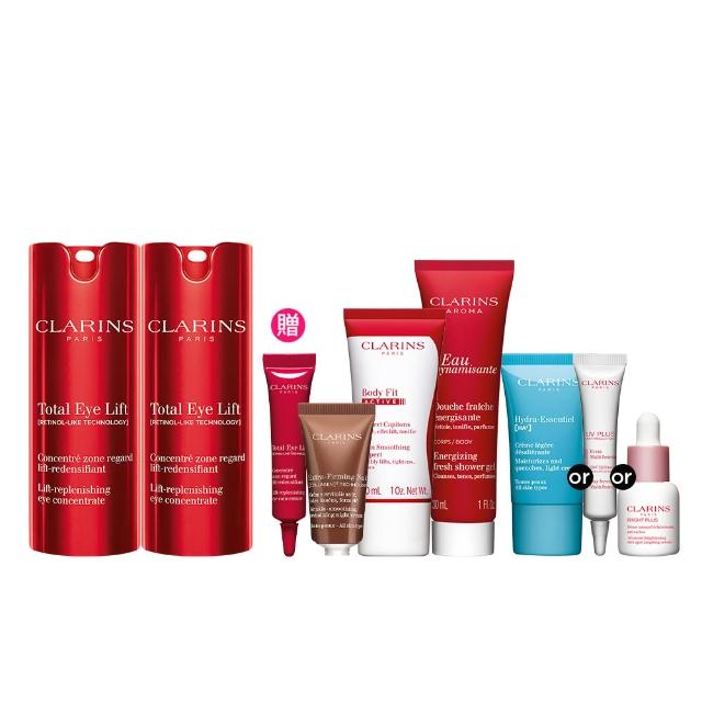 【CLARINS 克蘭詩】全效緊緻眼霜15ml 雙入組(NEW賽車眼霜/緊緻拉提/細紋)