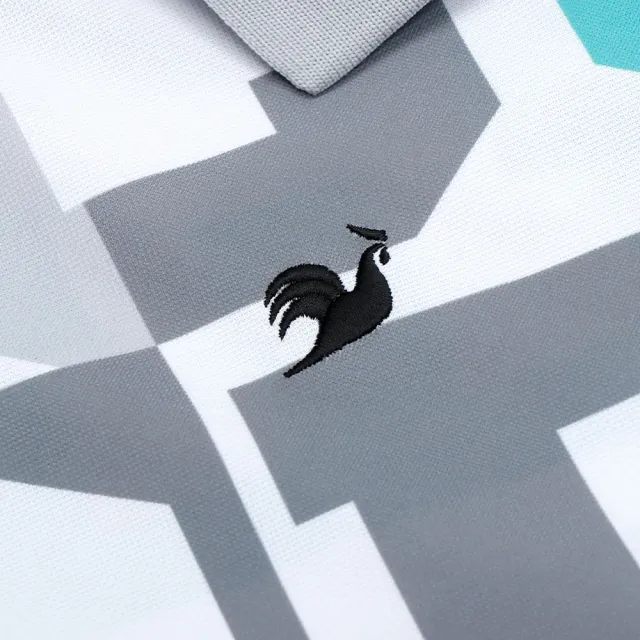 【LE COQ SPORTIF 公雞】高爾夫系列 男款淺綠色速乾防曬透氣親膚短袖POLO衫 QGX2T203