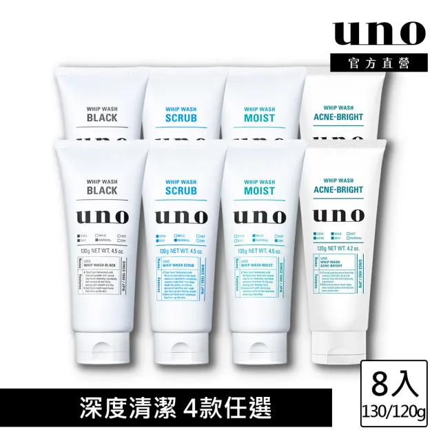 【UNO】洗顏 8入組（新炭／新淨／新潤／新抗痘）