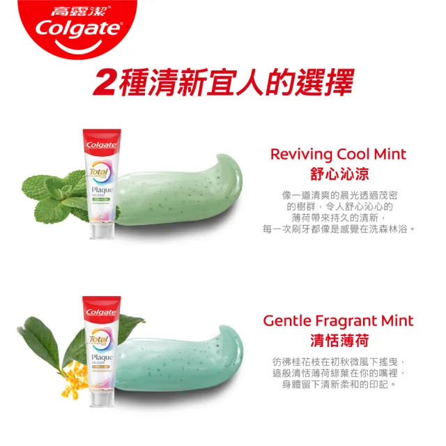 【Colgate 高露潔】全效抗牙菌斑牙膏95gX6入(清恬薄荷/舒心沁涼)