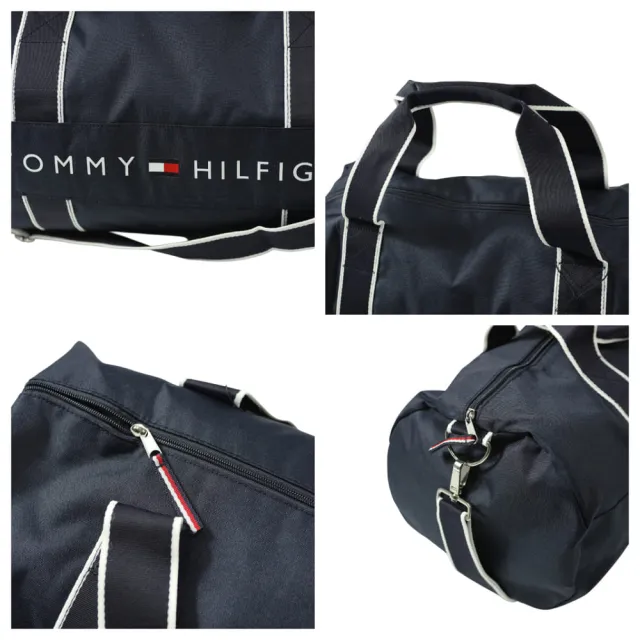 【TOMMY HILFIGER】都會深藍 旅行包 肩背包 背帶可拆 手提袋 健身包 側背包 出國收納包 送禮(1658)