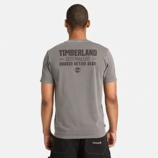 【Timberland】男款黑色休閒短袖T恤(A6NNFW08)
