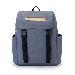 【satana】Soldier 雙扣束口後背包 輕量防潑水 大容量 14吋筆電 減壓背帶 台灣製 SOS3310 - 靜謐灰