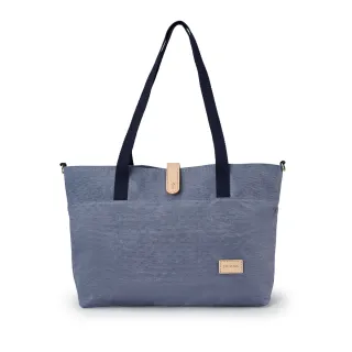 【satana】Soldier 真皮磁釦托特包 手提包 輕量防潑水 16 吋筆電 台灣製 SOS3330 - 靜謐灰