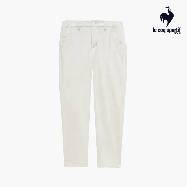 【LE COQ SPORTIF 公雞】高爾夫系列 女款淺灰色吸汗彈性防曬舒適透氣長褲 QLX8J855