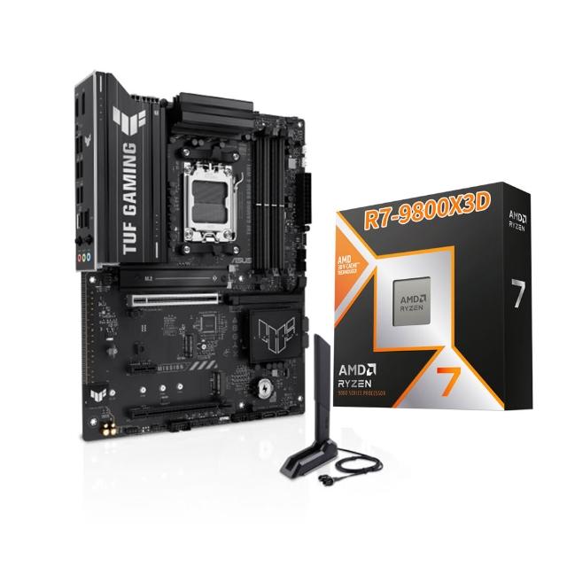 【華碩】C+M組合★TUF GAMING B850-E WIFI 主機板+AMD Ryzen R7-9800X3D CPU處理器