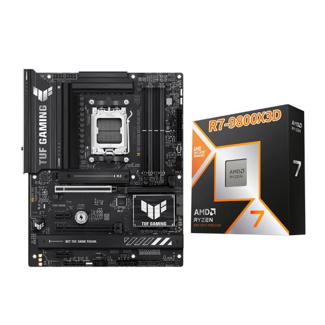 【華碩】C+M組合★TUF GAMING B850-PLUS WIFI7 DDR5 AMD主機板+AMD Ryzen R7-9800X3D CPU處理器
