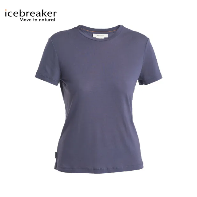 【Icebreaker】女 Core 圓領短袖上衣《石墨灰》0A56Y4/排汗衣/短T/羊毛衫