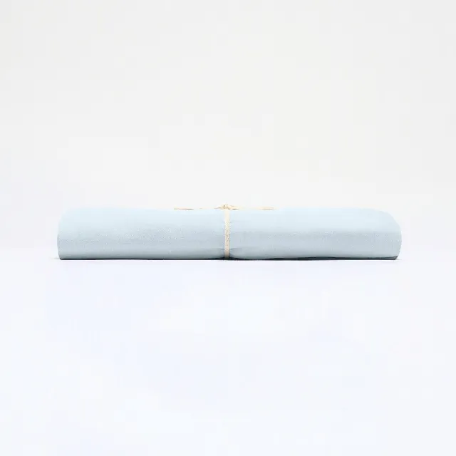 【MUJI 無印良品】涼感床包/D(灰色/藍色)