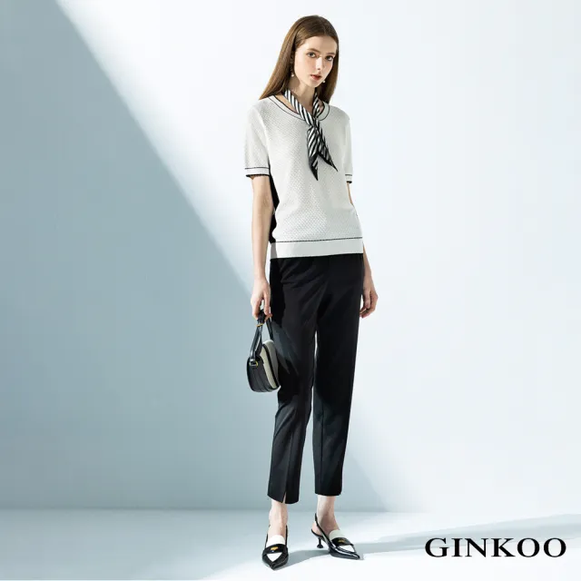 【GINKOO 俊克】前開衩合身長褲