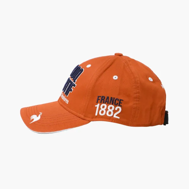 【LE COQ SPORTIF 公雞】高爾夫系列 男款橘色透氣遮陽品牌經典款球帽 QGX0J101