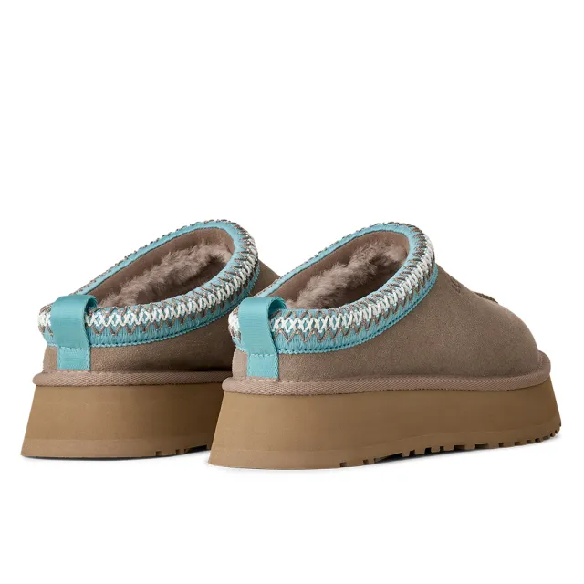 【UGG】穆勒鞋 女鞋 毛毛拖鞋 Tazz II 馴鹿棕 冰藍 UG1174471CPPH