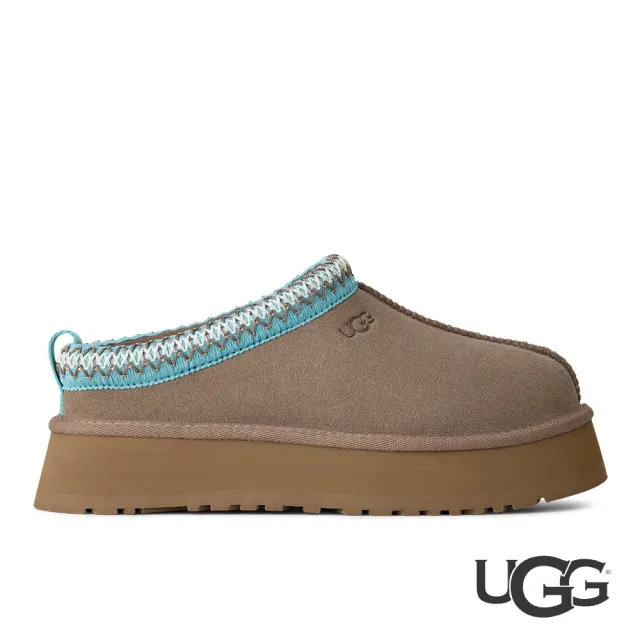 【UGG】穆勒鞋 女鞋 毛毛拖鞋 Tazz II 馴鹿棕 冰藍 UG1174471CPPH