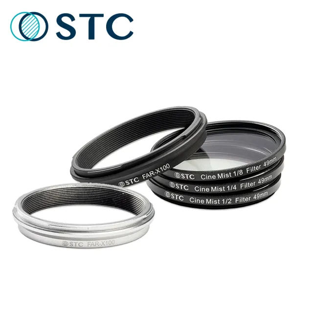 【STC】FAR-X100 轉接環 + 全套 1/2+1/4+1/8 黑柔霧濾鏡49mm