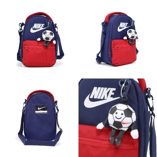 【NIKE 耐吉】午餐包 Buddies 大童 斜背小包 兒童包 可放名牌 藍 紅 NY2623001GS-003