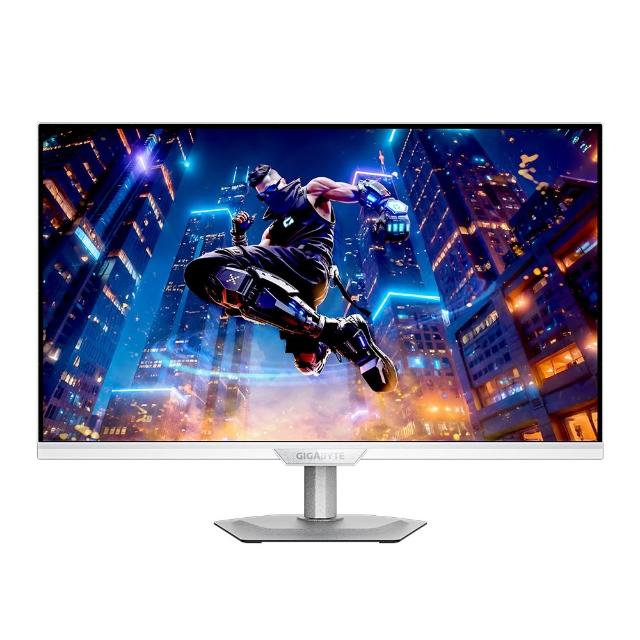 【GIGABYTE 技嘉】M27UP ICE 27型 電競螢幕(白色) (雙模4K 160Hz/FHD 320Hz/1ms/KVM)
