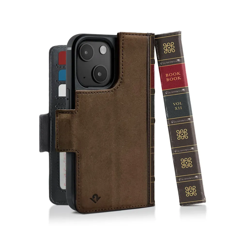 【Twelve South】BookBook iPhone 14 復古書仿舊皮革保護套(棕色)